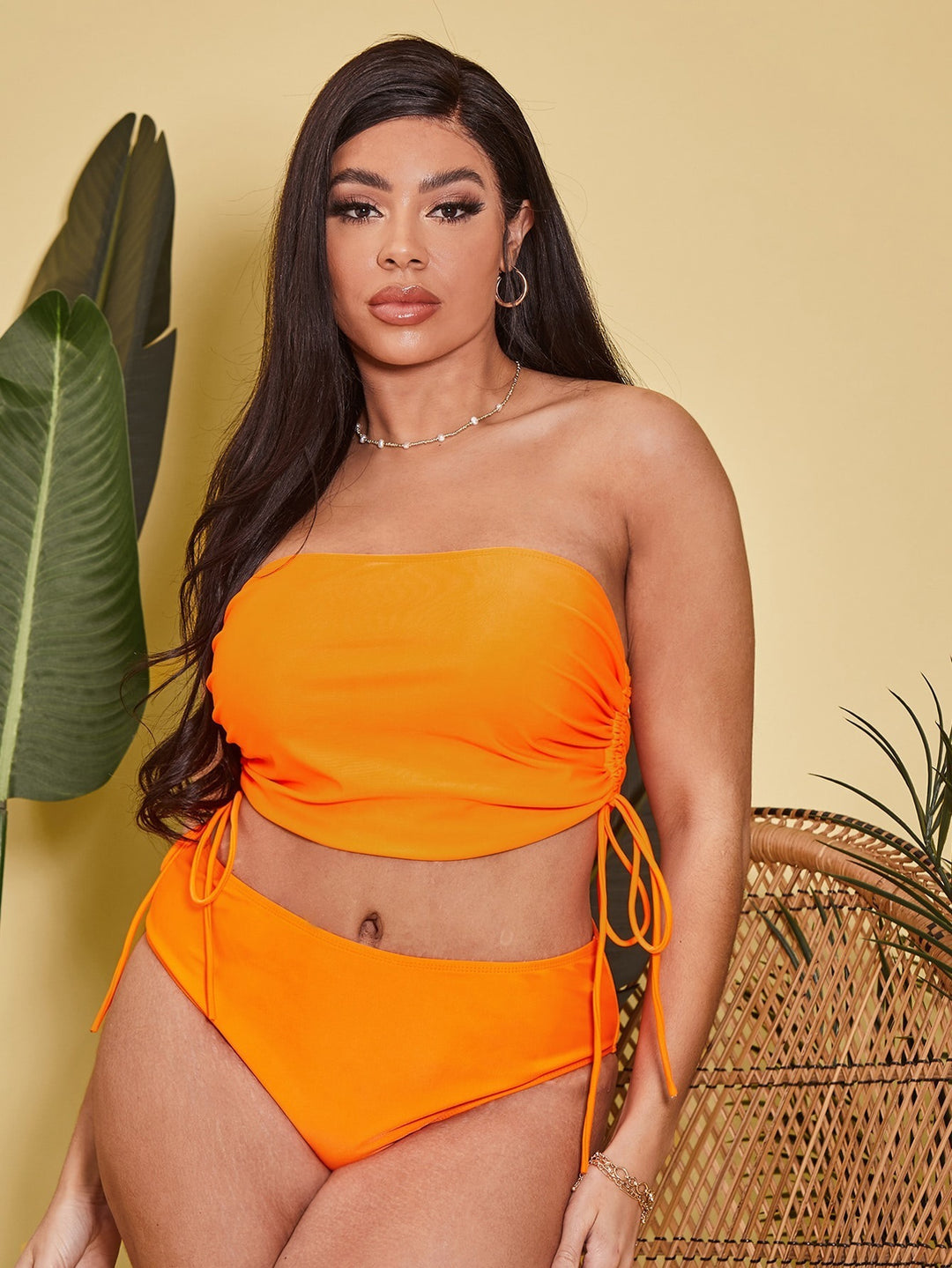 Damen Tankini-Set mit verstellbarem Wickel-Top und hochgeschnittenen Shorts Drune