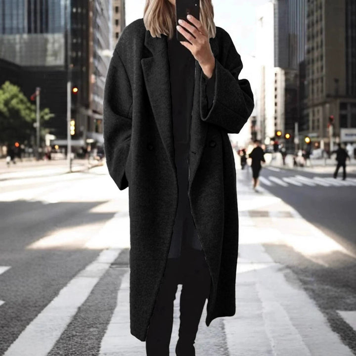 Damen oversized Wollmantel Drune
