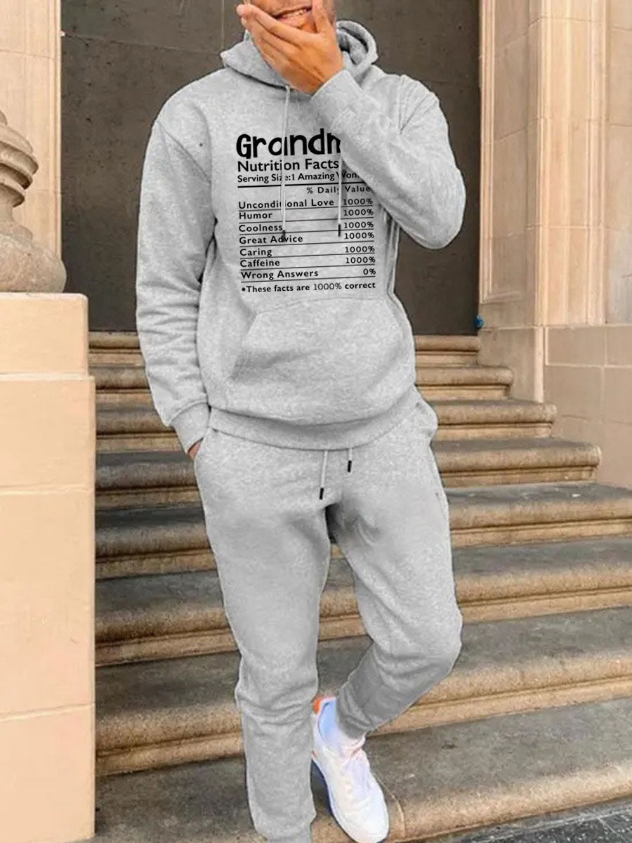 Damen lässiges Hoodie und Jogginghose Set mit motivierendem Aufdruck Drune