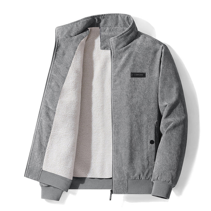 Herren nan gefütterte Cordjacke mit Teddyfutter und Stehkragen Drune