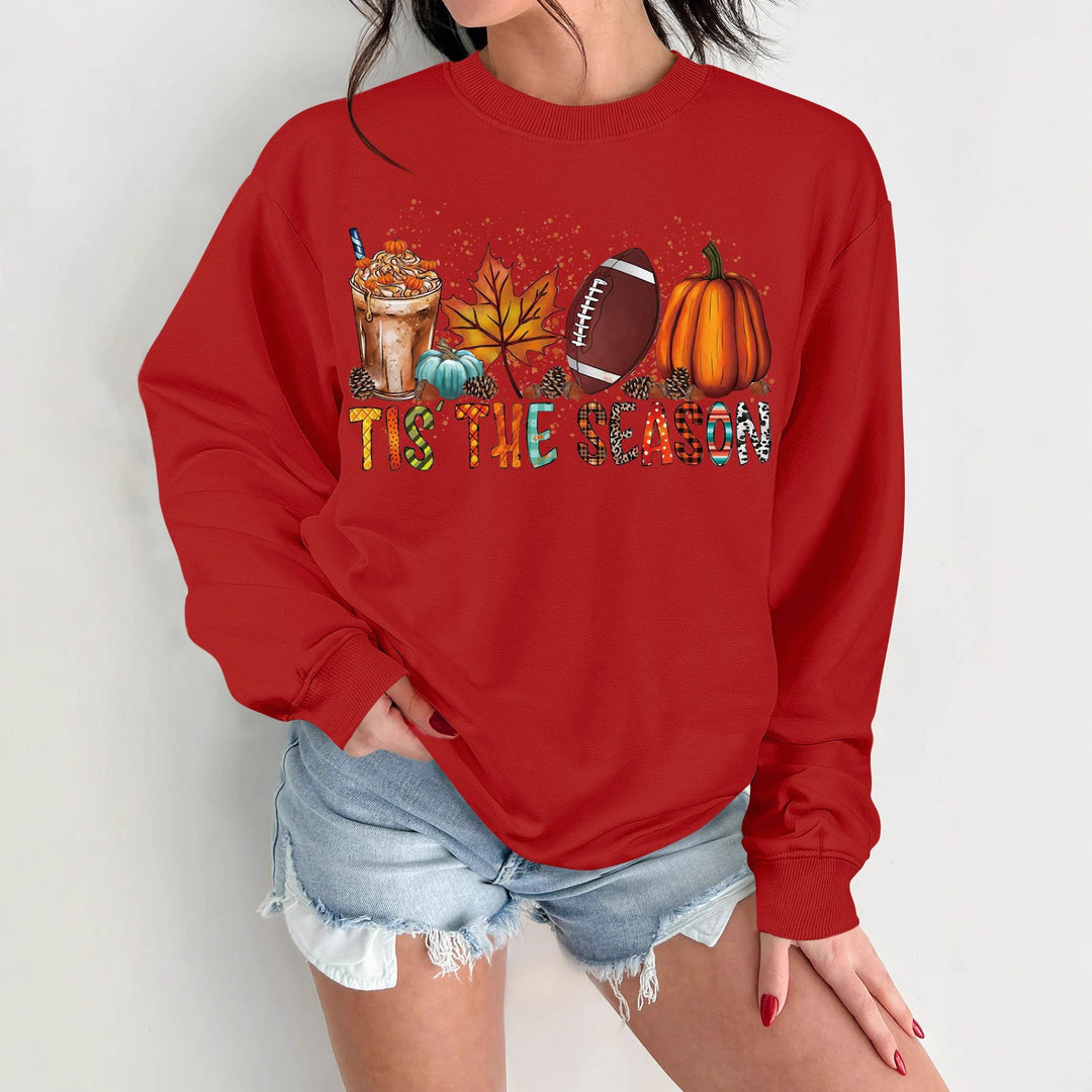 Damen Sweatshirt mit herbstlichem Motiv und lässigem Schnitt Drune