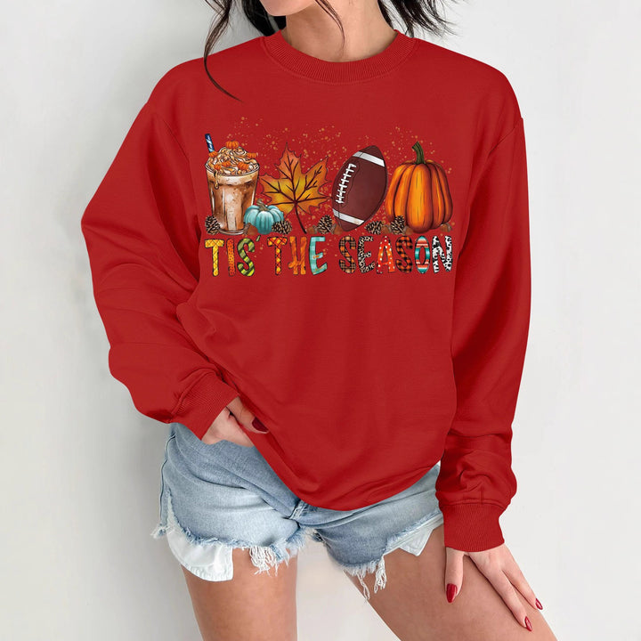 Damen Sweatshirt mit herbstlichem Motiv und lässigem Schnitt Drune