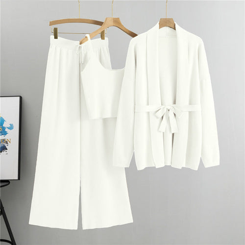 Drune | Cardigan-Jacke & Camisole Drei-Teile-Set