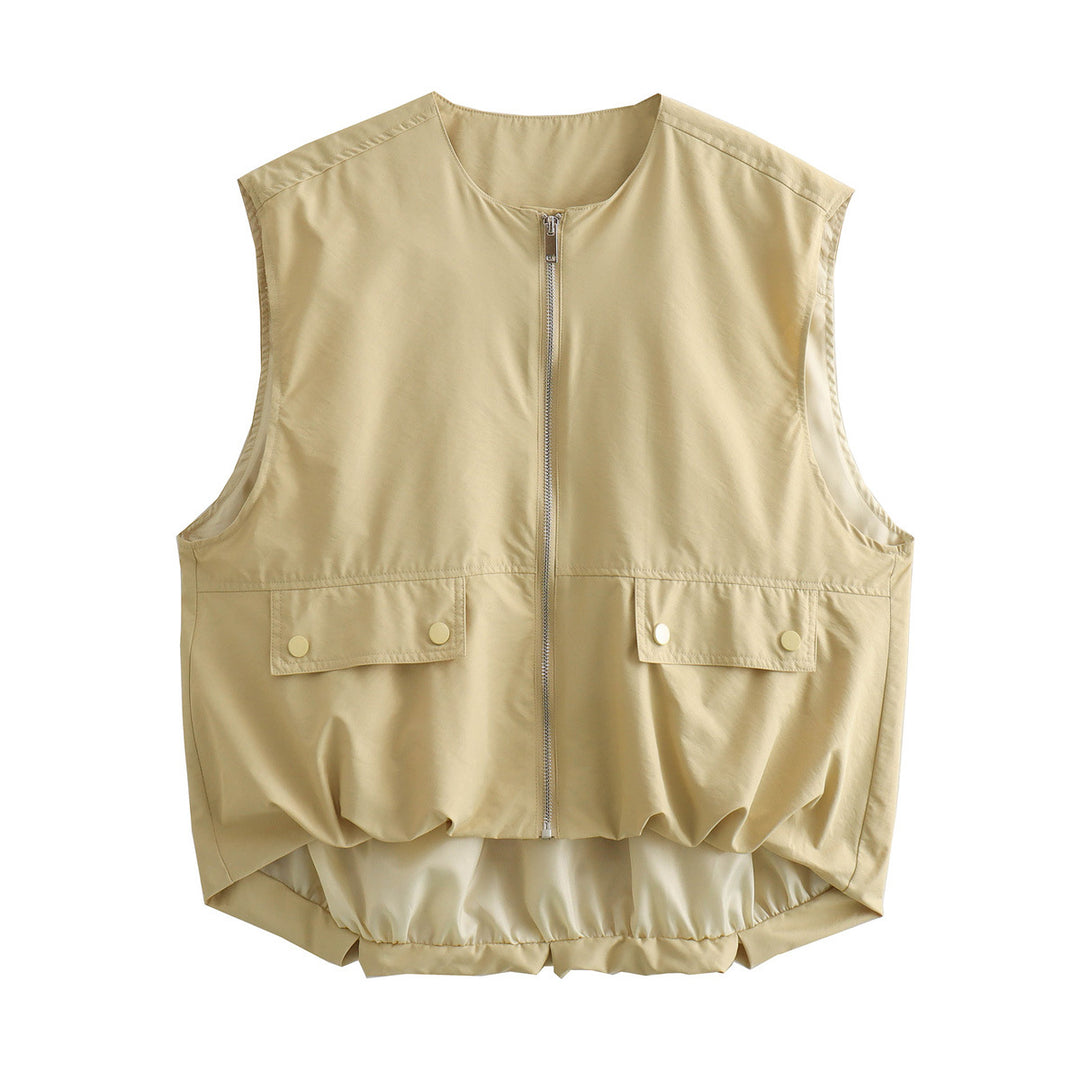 Damen Winterweste mit Taschen und elastischer Taille Drune