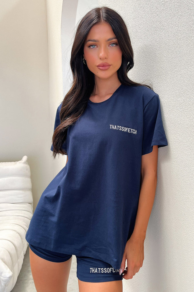 Damen Lounge-Set mit lässigem T-Shirt und Shorts Drune