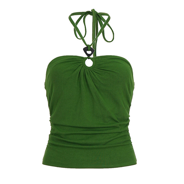 Damen Haltertop mit Schlaufen-Design und figurformender Passform Drune
