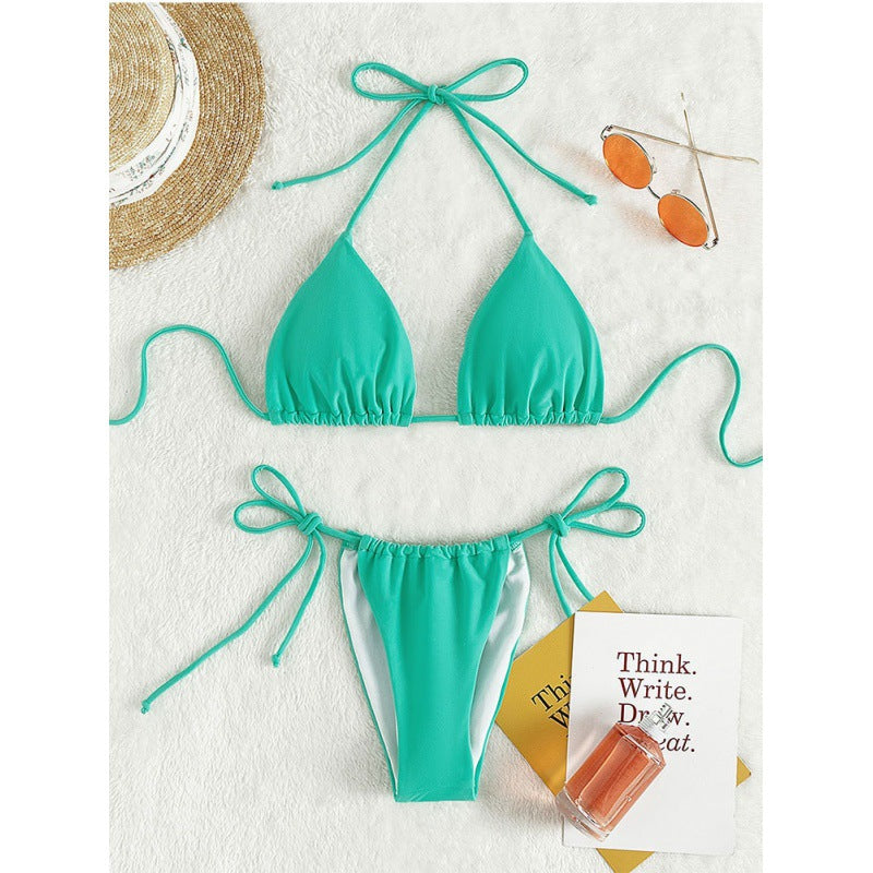 Damen Triangel-Bikini mit verstellbaren Bindebändern Drune