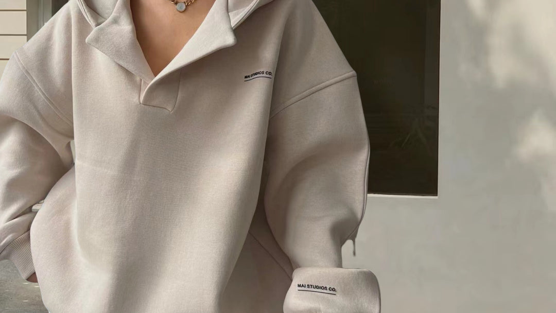 Damen Sportliches Oversized Poloshirt Drune
