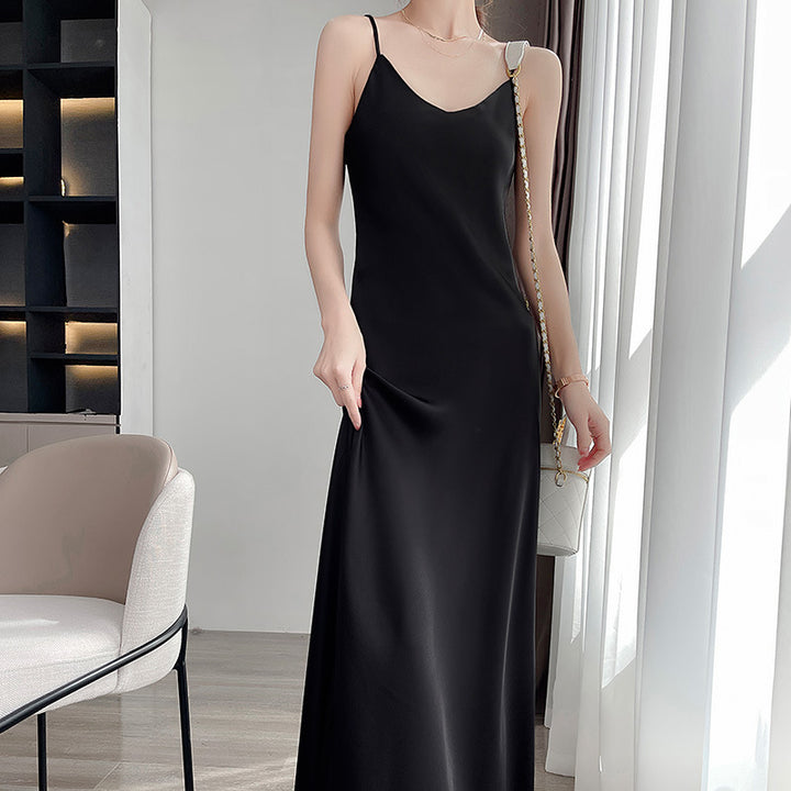 Damen Maxikleid mit Satin-Finish Drune