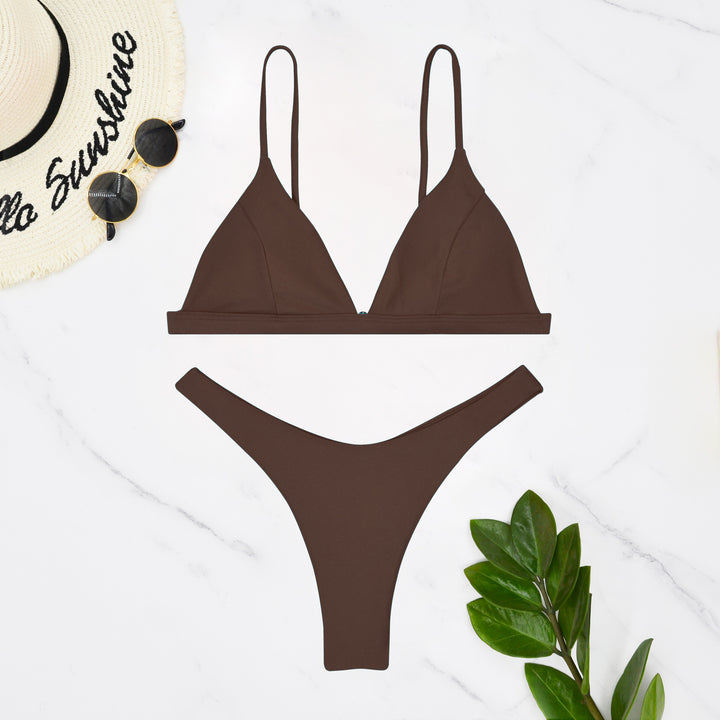 Damen Triangel-Bikini mit verstellbaren Trägern und minimalistischem Design Drune