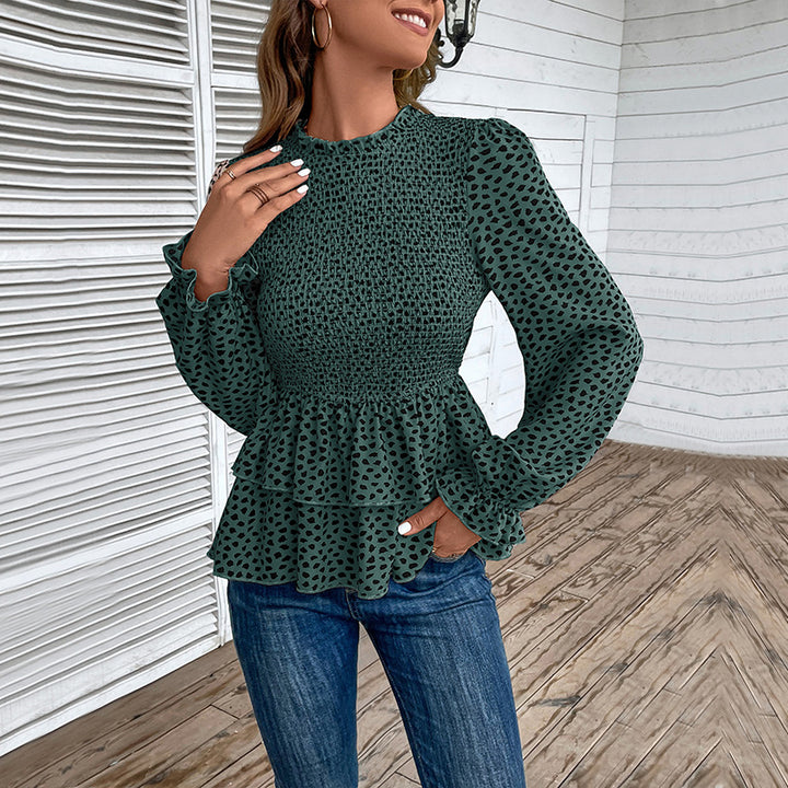 Damen Bluse mit Rüschendetails und exklusiver Smock-Optik Drune