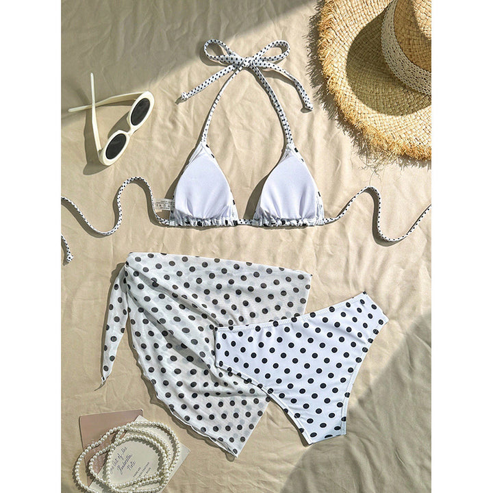 Damen Triangel-Bikini mit dekorativem Pareo Drune