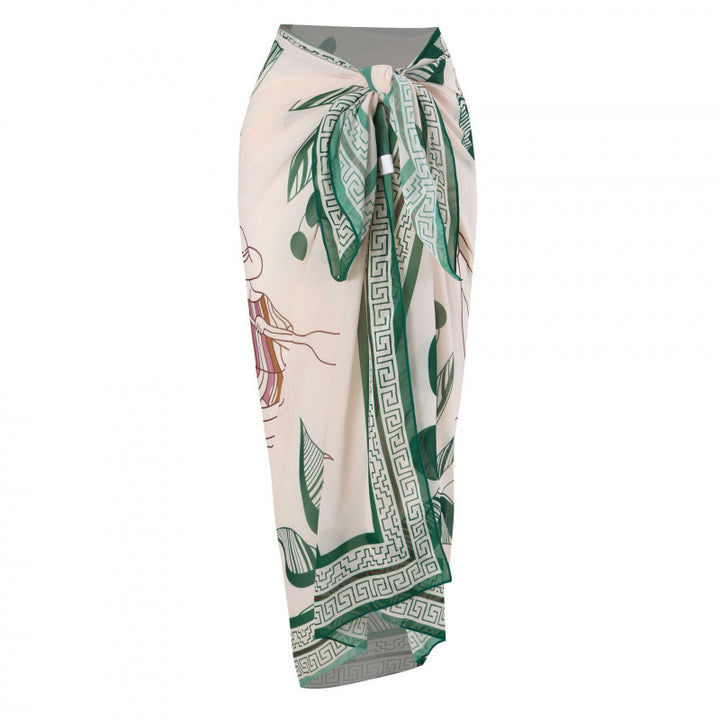 Damen Einteiler Badeanzug mit floralem Design und passendem Strandüberwurf Drune