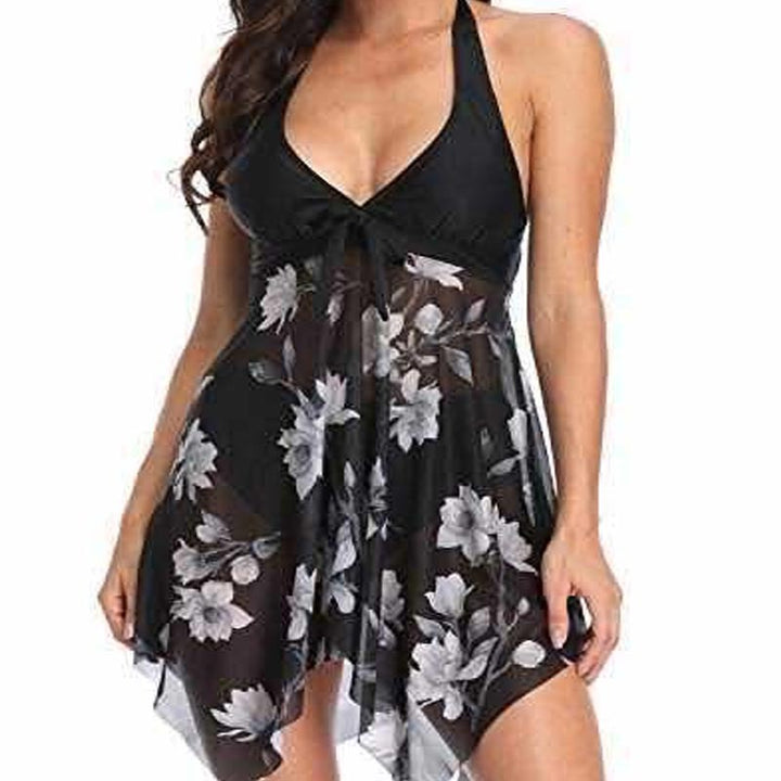 Damen Strandkleid mit floralem Design Drune