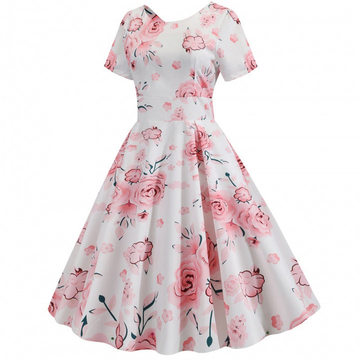 Damen Midi-Kleid mit floralem Muster und schmeichelndem Schnitt Drune