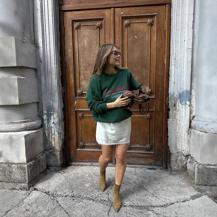 Damen lässiger Sweatshirt mit kreativem Schriftzug und angenehmem Tragekomfort Drune