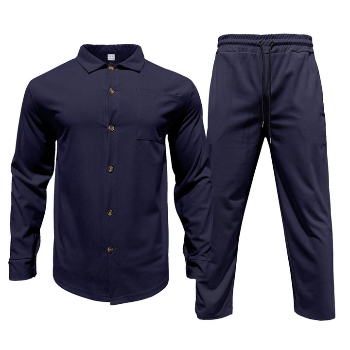 Herren lässiges Hemd und Freizeithose Set Drune