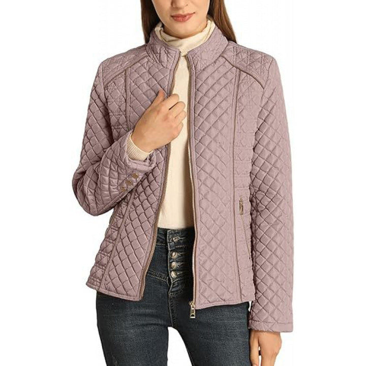Damen gesteppte Freizeitjacke mit hohem Kragen Drune