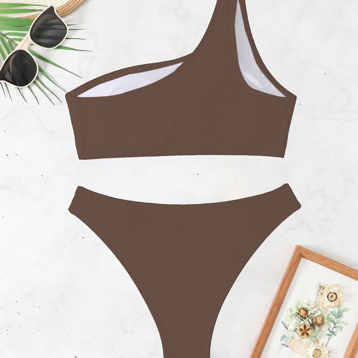 Damen Triangel-Bikini mit asymmetrischem Schnitt und raffiniertem Rippendesign Drune