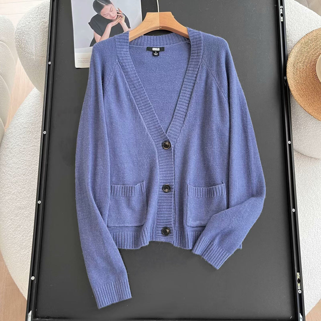 Damen Elegante Strickjacke mit praktischen Taschen Drune