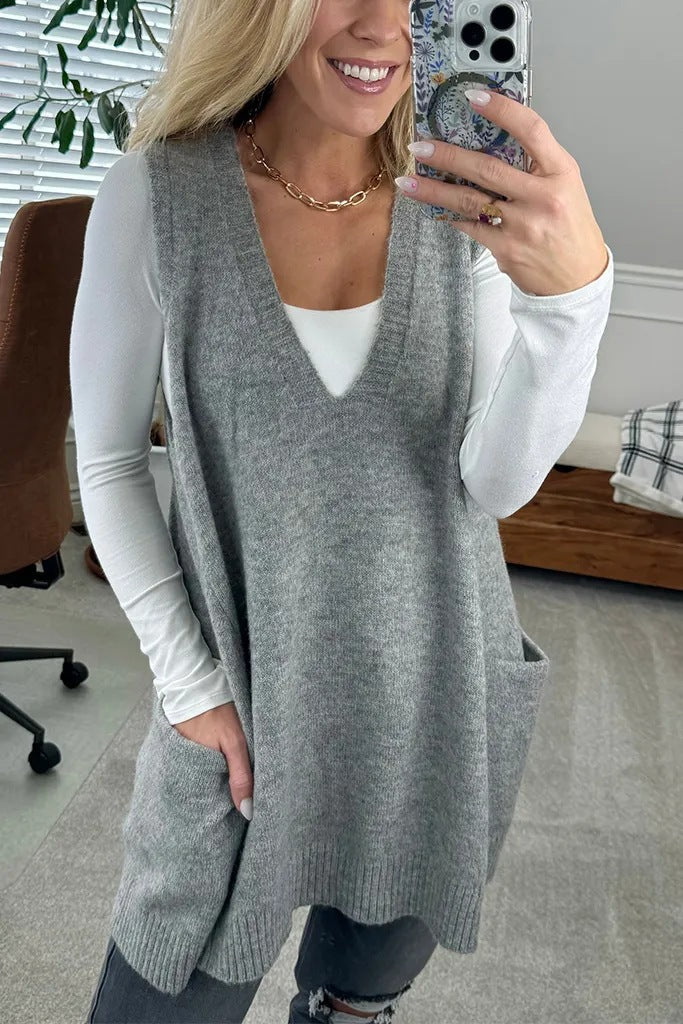 Damen Oversized Strickpullover Drune