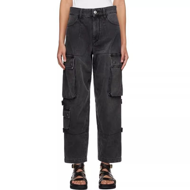 Damen Cargo-Hose mit weitem Schnitt und praktischen Taschen Drune