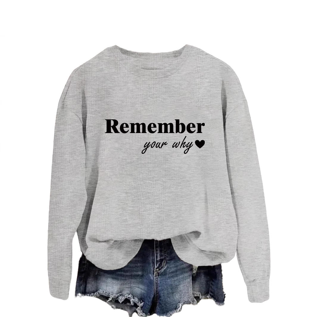 Damen Sweatshirt mit motivierendem Aufdruck und lässigem Schnitt Drune