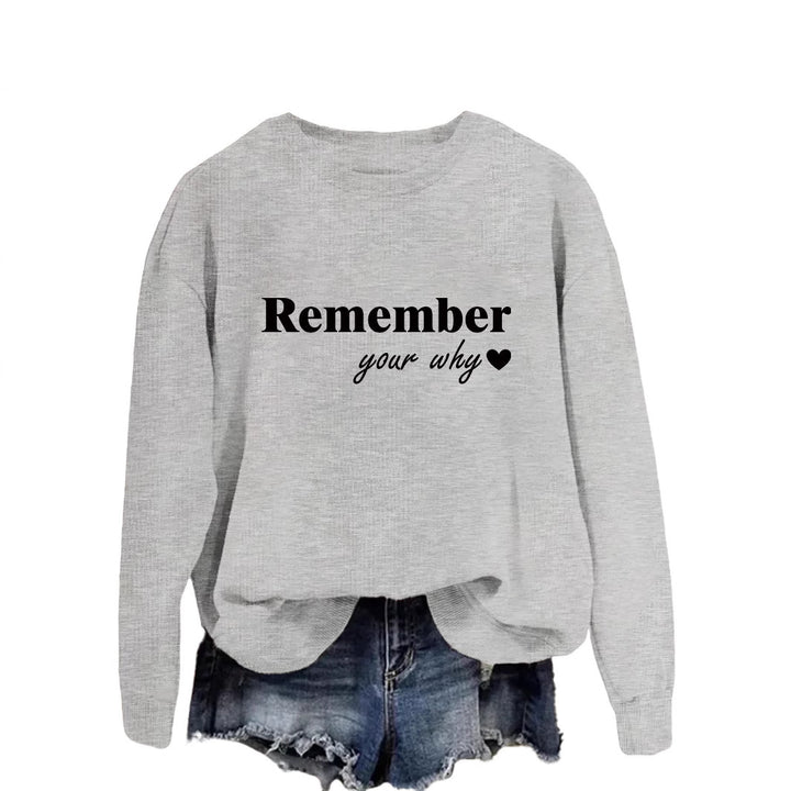 Damen Sweatshirt mit motivierendem Aufdruck und lässigem Schnitt Drune