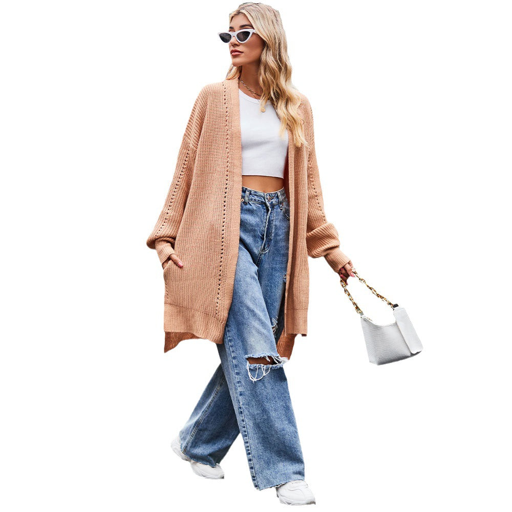 Drune | Damen Langarm Lockere Passform Cardigan