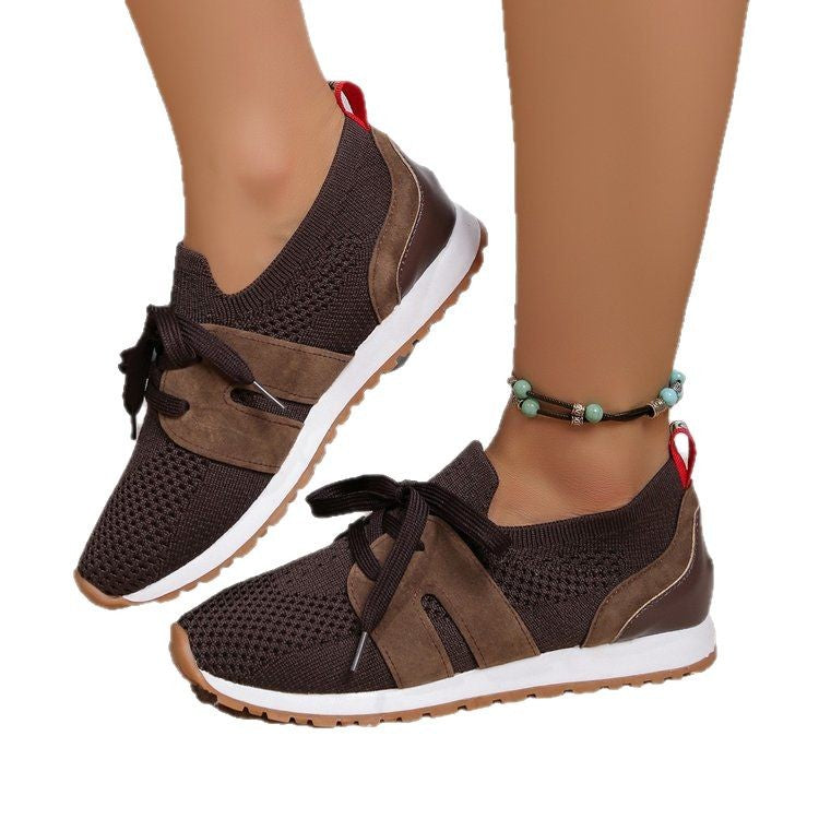 Damen Atmungsaktive Sport-Sneaker mit flexiblem Gummizug und rutschfester Sohle Drune