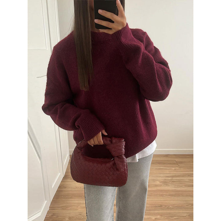 Damen Ursprünglich geschnittener Strickpullover mit weichem Material Drune