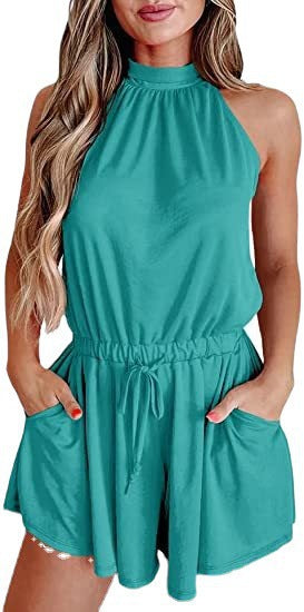 Damen Jumpsuit mit hohem Kragen und tailliertem Schnitt Drune
