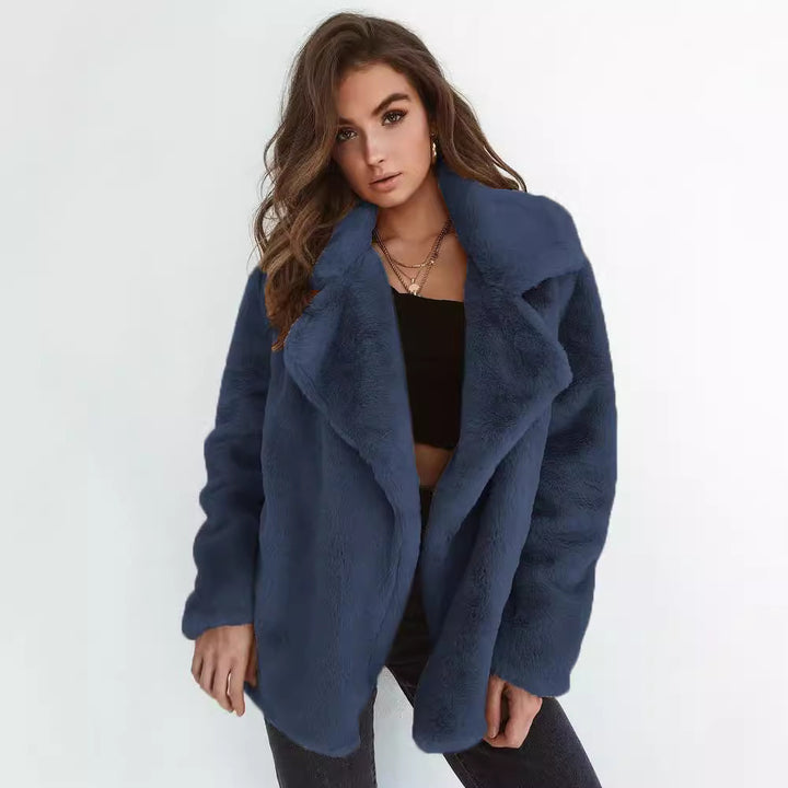 Damen Kuscheljacke mit elegantem Revers Drune
