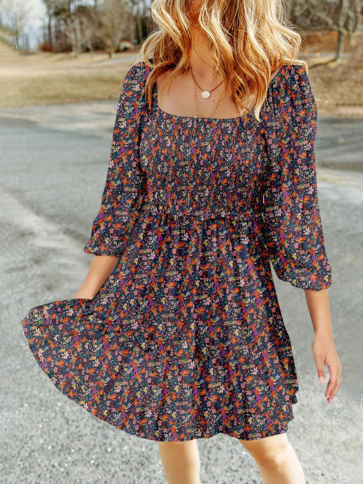 Damen lässiges Blumenkleid Drune
