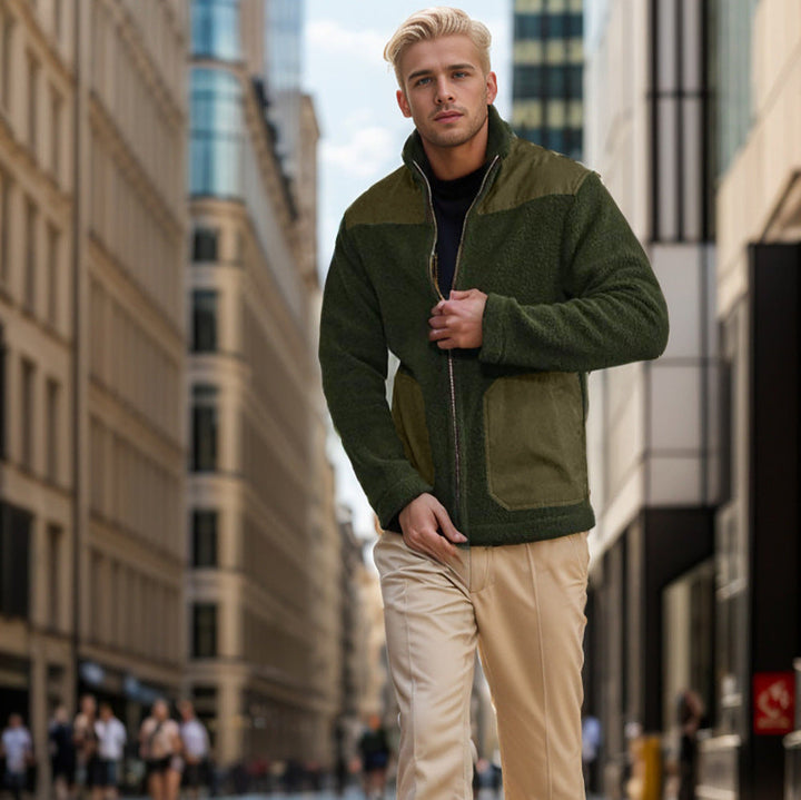 Herren Fleecejacke mit hochwertigem Innenfutter und praktischen Reißverschlusstaschen Drune