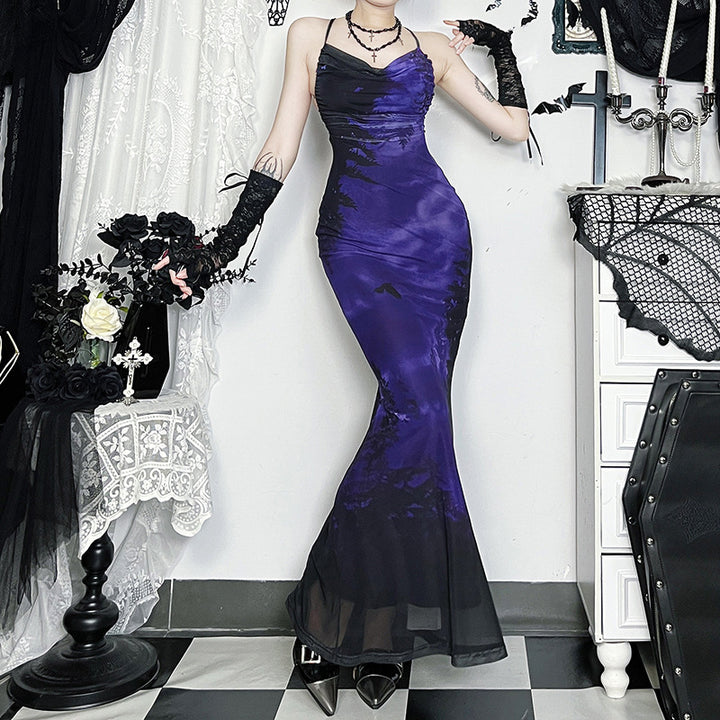 Damen elegantes Maxikleid mit verführerischem Herzausschnitt und raffinierten Lagen Drune