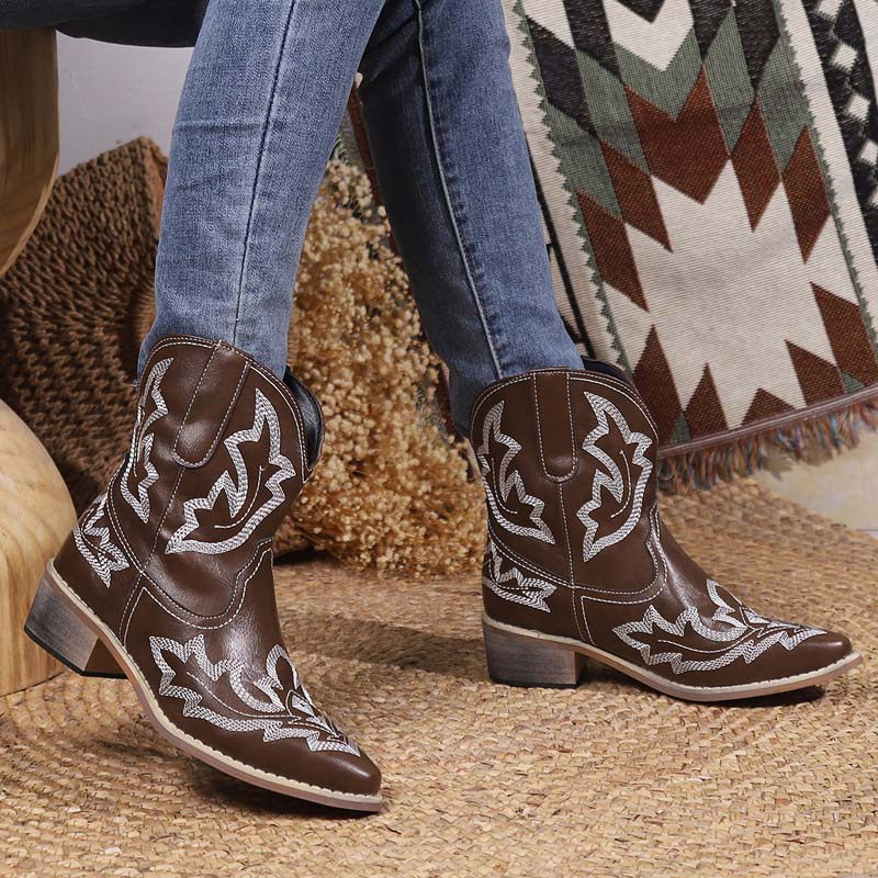 Drune | Vintage Bestickte Stiefel