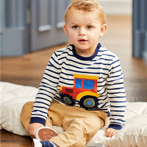 Jungen Sweatshirt mit kreativem Traktor-Design Drune