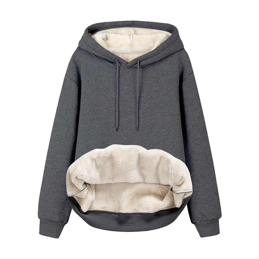 Damen Kuscheliger Hoodie mit Fleece-Innenfutter und Kängurutasche Drune