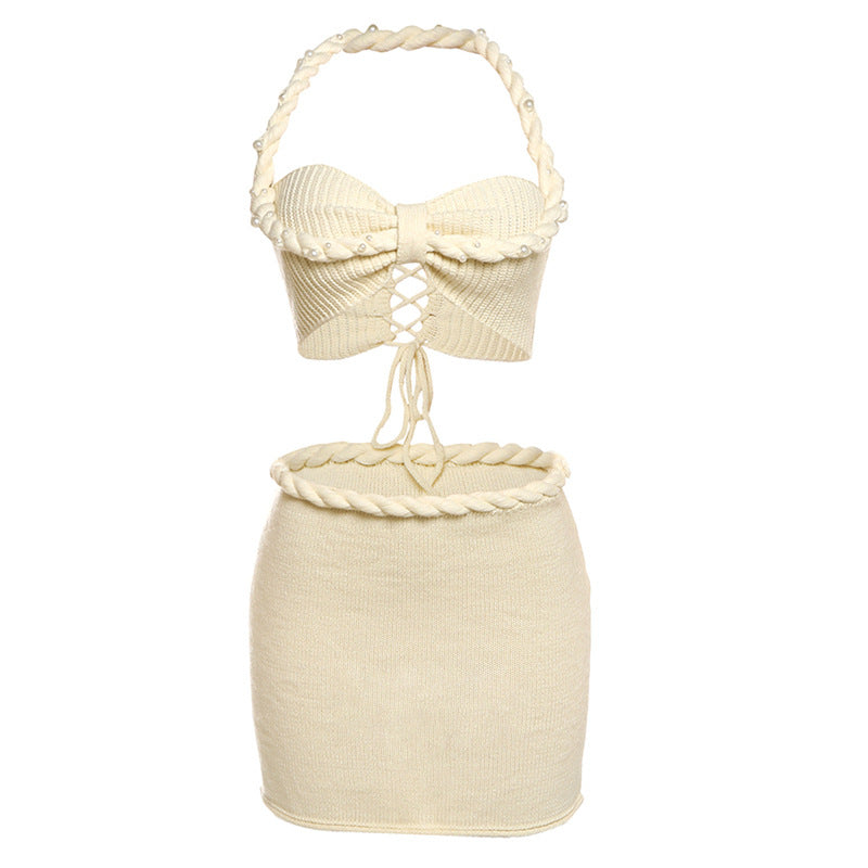 Damen Crop Top und Minirock Set Drune