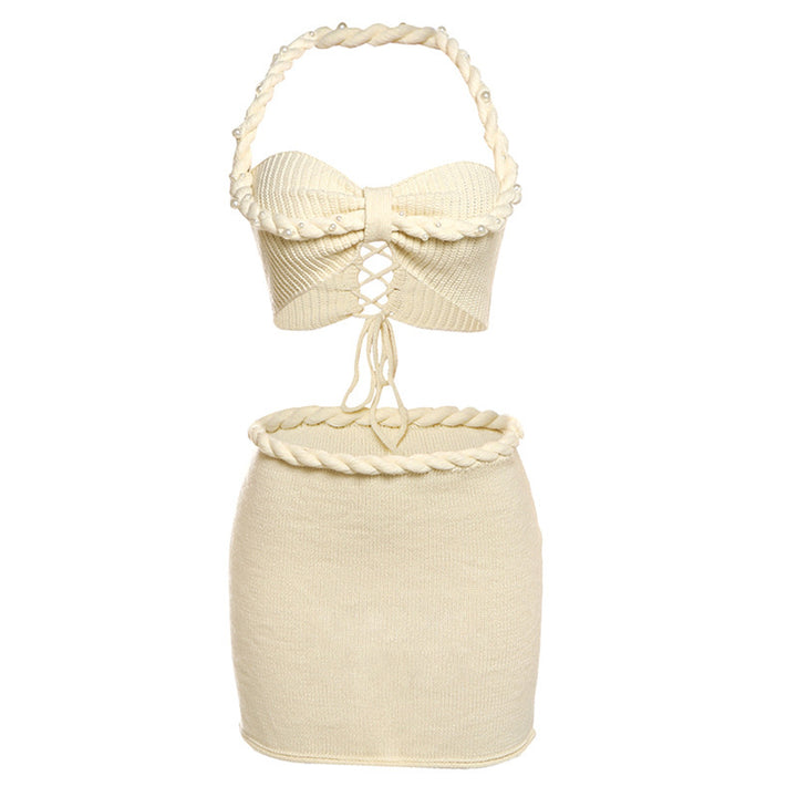 Damen Crop Top und Minirock Set Drune