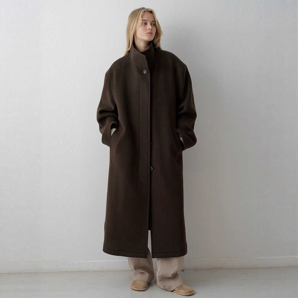 Damen eleganter und oversize Wollmantel Drune