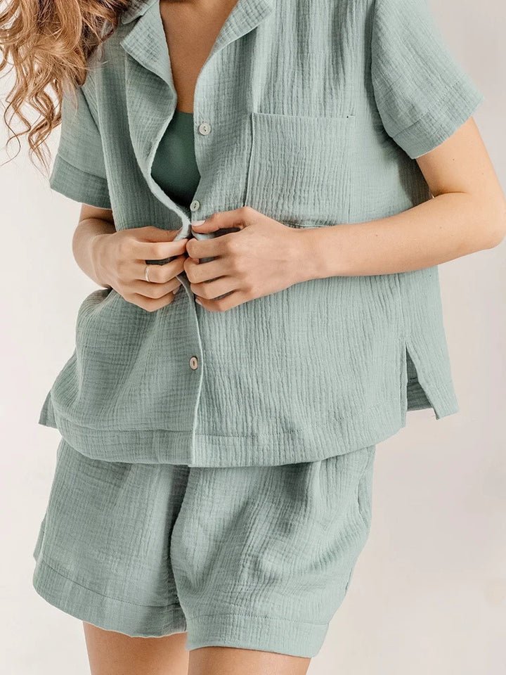 Damen Lightweight Casual Loungewear Set Drune