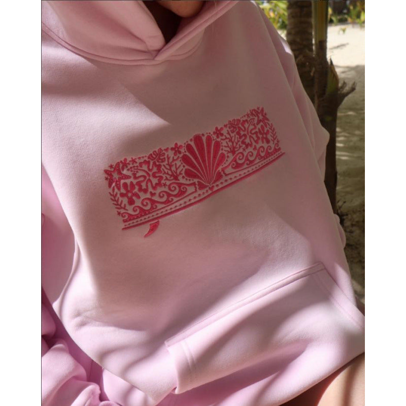 Damen Oversized Kapuzenpullover mit kreativer Grafik und bequemer Passform Drune
