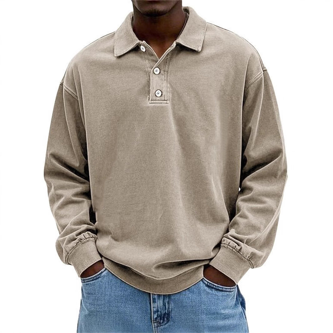 Herren Poloshirt mit Knopfleiste und lässigem Schnitt Drune