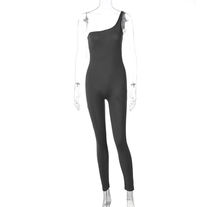 Damen Figurumspielender Bodysuit mit asymmetrischem Design Drune