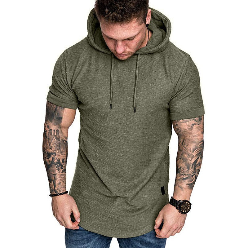 Herren Kapuzen-T-Shirt mit strukturiertem Design und lässigem Schnitt Drune