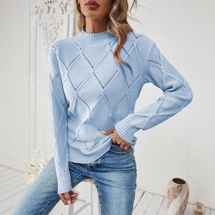 Damen Feinstrickpullover mit höchstem Tragekomfort und modischem Rautenmuster Drune