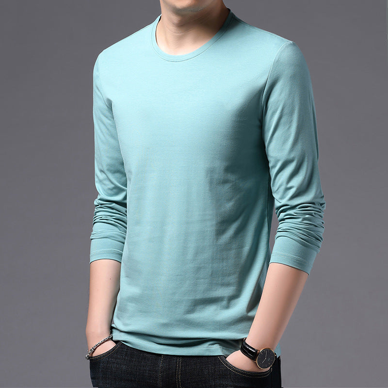 Herren Langarmshirt aus weich fallendem Material mit Rundhalsausschnitt Drune