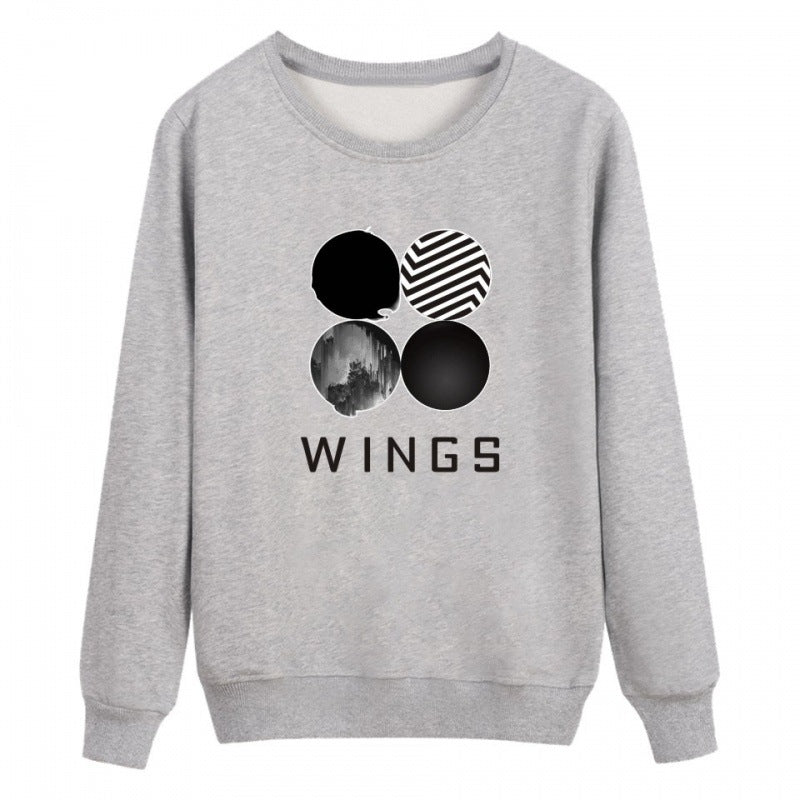 Damen Sweatshirt mit kreativem Grafikdruck und Rundhalsausschnitt Drune